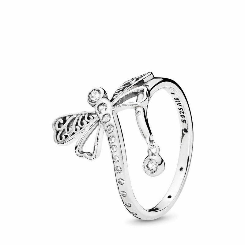 Pandora Dreamy Dragonfly Statement Ring - Sterling Silver/Cubic Zirconia - Canada | AI1515ZO